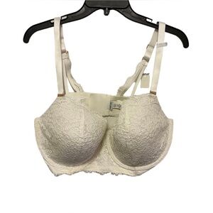 Aerie White Lace Balconette Bra 40 DD